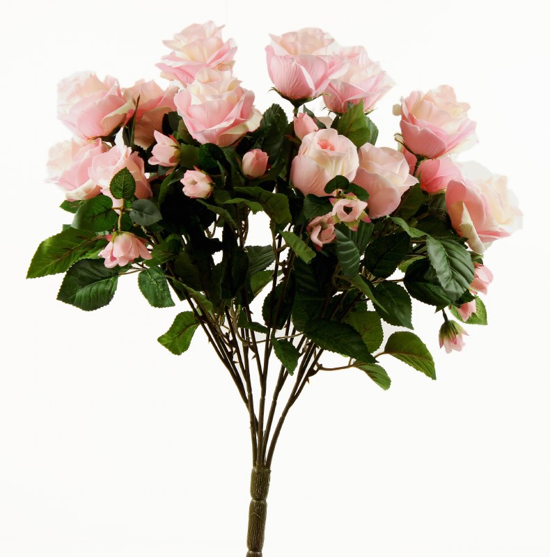 Picture of Pale PInk Artificial Rose Bunch x 15